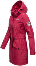 Navahoo Deike Damen Regenjacke Regenmantel lang Teddyfell Fuchsia-Gr.L