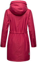 Navahoo Deike Damen Regenjacke Regenmantel lang Teddyfell Fuchsia-Gr.L