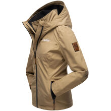 Marikoo Erdbeere Damen Übergangsjacke leicht gefüttert mit Kapuze Taupe Größe L - Gr. 40