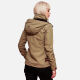 Marikoo Erdbeere Damen Übergangsjacke leicht gefüttert mit Kapuze Taupe Größe L - Gr. 40