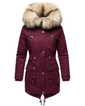 Navahoo Honigfee Damen Parka Winterjacke Weinrot Gr&ouml;&szlig;e XS - Gr. 34