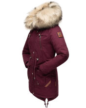 Navahoo Honigfee Damen Parka Winterjacke Weinrot Gr&ouml;&szlig;e XS - Gr. 34