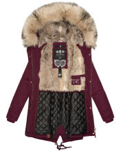 Navahoo Honigfee Damen Parka Winterjacke Weinrot Gr&ouml;&szlig;e XS - Gr. 34