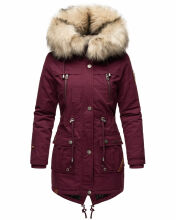 Navahoo Honigfee Damen Parka Winterjacke Weinrot Gr&ouml;&szlig;e S - Gr. 36