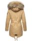 Navahoo Honigfee Damen Parka Winterjacke Beige Größe S - Gr. 36