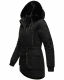 Navahoo Olessaa Damen halblange Winterjacke mit Kapuze Schwarz M - Gr. 38