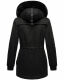 Navahoo Olessaa Damen halblange Winterjacke mit Kapuze Schwarz M - Gr. 38