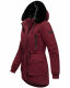 Navahoo Olessaa Damen halblange Winterjacke mit Kapuze Bordeaux S - Gr. 36