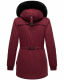 Navahoo Olessaa Damen halblange Winterjacke mit Kapuze Bordeaux S - Gr. 36