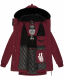 Navahoo Olessaa Damen halblange Winterjacke mit Kapuze Bordeaux S - Gr. 36