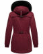 Navahoo Olessaa Damen halblange Winterjacke mit Kapuze Bordeaux M - Gr. 38