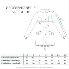 Navahoo Olessaa Damen halblange Winterjacke mit Kapuze Taupe M - Gr. 38