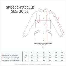 Navahoo Olessaa Damen halblange Winterjacke mit Kapuze Olive S - Gr. 36