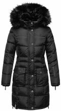 Navahoo Sinja Damen Winter Parka Jacke mit Kapuze Schwarz-Gr.L
