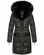 Navahoo Sinja Damen Winter Parka Jacke mit Kapuze Anthrazit-Gr.S