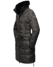 Navahoo Sinja Damen Winter Parka Jacke mit Kapuze Anthrazit-Gr.M