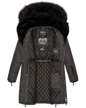 Navahoo Sinja Damen Winter Parka Jacke mit Kapuze Anthrazit-Gr.M