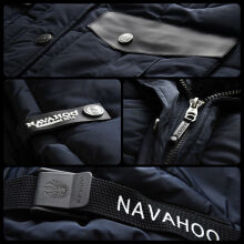 Navahoo Sinja Damen Winter Parka Jacke mit Kapuze Anthrazit-Gr.L