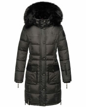 Navahoo Sinja Damen Winter Parka Jacke mit Kapuze Anthrazit-Gr.L