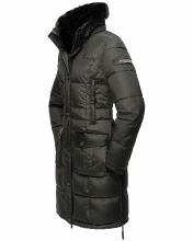 Navahoo Sinja Damen Winter Parka Jacke mit Kapuze Anthrazit-Gr.L
