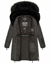Navahoo Sinja Damen Winter Parka Jacke mit Kapuze Anthrazit-Gr.L