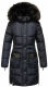 Navahoo Sinja Damen Winter Parka Jacke mit Kapuze Navy-Gr.S