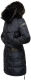 Navahoo Sinja Damen Winter Parka Jacke mit Kapuze Navy-Gr.S