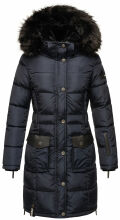 Navahoo Sinja Damen Winter Parka Jacke mit Kapuze Navy-Gr.XL