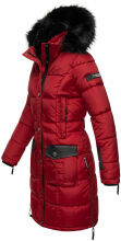 Navahoo Sinja Damen Winter Parka Jacke mit Kapuze Rot-Gr.S