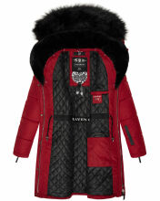 Navahoo Sinja Damen Winter Parka Jacke mit Kapuze Rot-Gr.S