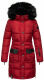 Navahoo Sinja Damen Winter Parka Jacke mit Kapuze Rot-Gr.S