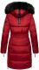 Navahoo Sinja Damen Winter Parka Jacke mit Kapuze Rot-Gr.S