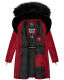 Navahoo Sinja Damen Winter Parka Jacke mit Kapuze Rot-Gr.S