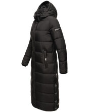 Navahoo Isalie Damen lange Winterjacke gesteppt Schwarz-Gr.M