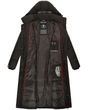 Navahoo Isalie Damen lange Winterjacke gesteppt Schwarz-Gr.L