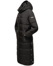 Navahoo Isalie Damen lange Winterjacke gesteppt Schwarz-Gr.XXL