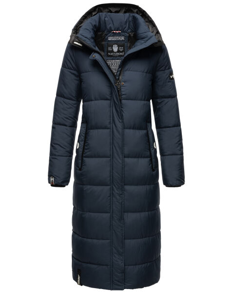 Navahoo Isalie Damen lange Winterjacke gesteppt Navy-Gr.S