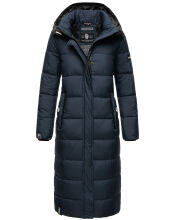 Navahoo Isalie Damen lange Winterjacke gesteppt Navy-Gr.S