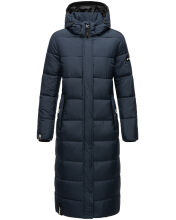 Navahoo Isalie Damen lange Winterjacke gesteppt Navy-Gr.M