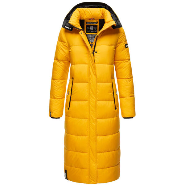 Navahoo Isalie Damen lange Winterjacke gesteppt Gelb-Gr.XS