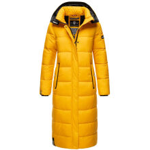 Navahoo Isalie Damen lange Winterjacke gesteppt Gelb-Gr.XS