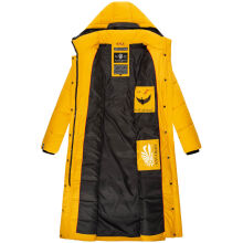 Navahoo Isalie Damen lange Winterjacke gesteppt Gelb-Gr.XS