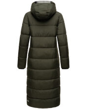 Navahoo Isalie Damen lange Winterjacke gesteppt Dark-Olive-Gr.S