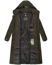 Navahoo Isalie Damen lange Winterjacke gesteppt Dark-Olive-Gr.S
