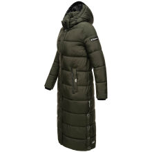 Navahoo Isalie Damen lange Winterjacke gesteppt Dark-Olive-Gr.M