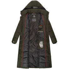 Navahoo Isalie Damen lange Winterjacke gesteppt Dark-Olive-Gr.M