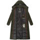 Navahoo Isalie Damen lange Winterjacke gesteppt Dark-Olive-Gr.M