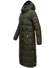 Navahoo Isalie Damen lange Winterjacke gesteppt Dark-Olive-Gr.L