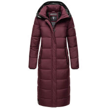 Navahoo Isalie Damen lange Winterjacke gesteppt Weinrot-Gr.S