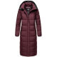 Navahoo Isalie Damen lange Winterjacke gesteppt Weinrot-Gr.L